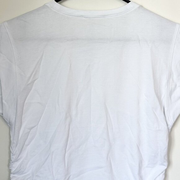 NEW Madewell Sutro Ruched Muscle Casual Luxe Jersey Tank in White - Size: Small - Picture 8 of 12